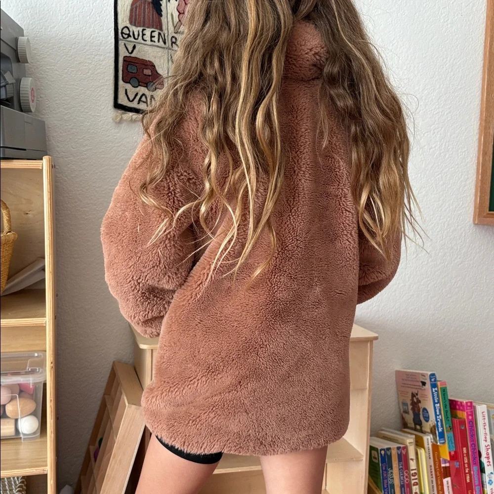 H&M Kids Fuzzy Faux Fur Jacket Coat